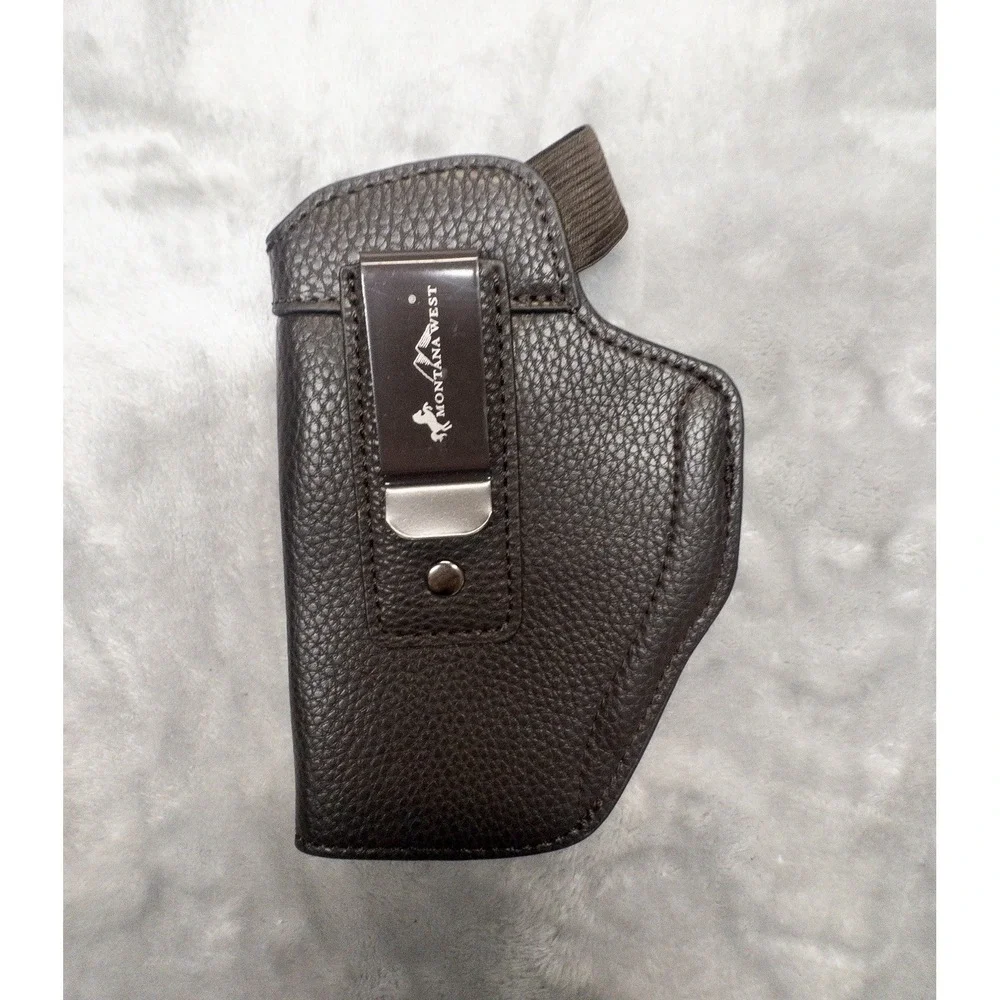 Montana West Brown Leather CCW Holster Belt Snap Outdoors Western